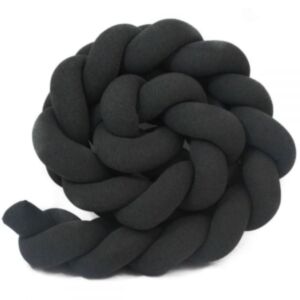 Puffi® Obruba pletenica za krevetić, Dark grey melange