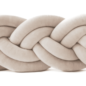 Puffi® Obruba pletenica za krevetić dvostruka velvet, Beige
