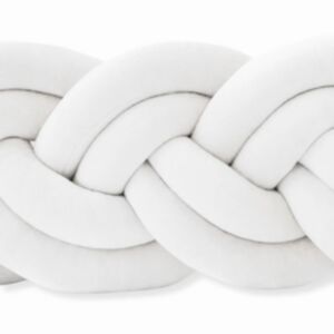 Puffi® Obruba pletenica za krevetić dvostruka velvet, White
